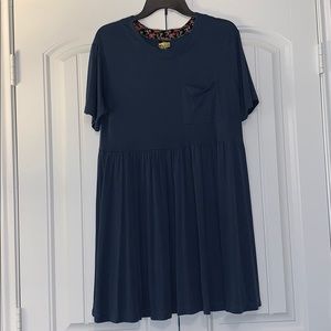 Agnes & Dora Kahlo Navy Dress